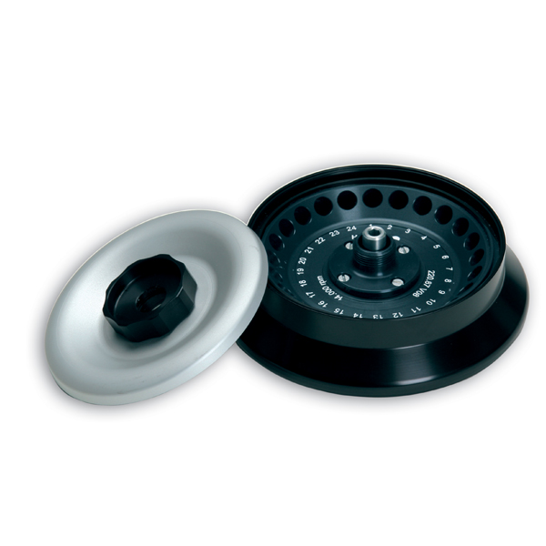 HERMLE 24 x 1.5/2.0 mL Rotor, Hermetically Sealed Metal Lid