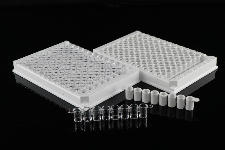 NEST 96 Well ELISA Plate, 8-Well, Detachable, High Binding, White, Sterile, 5/pk, 50/Box