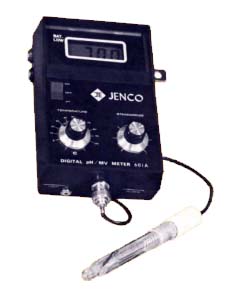 Jenco Handheld pH Meter Kit, Includes Includes 601A pH Meter, 600P pH Electrode, 3-ft Cable, BNC Connector, Max Temp. 60 Deg. C, AC Adapter, 9 VDC, 1/8” Phone Plug6007F Carrying Case