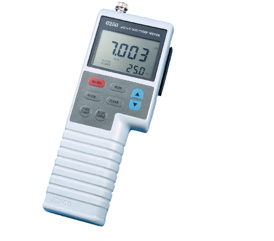 Jenco Handheld pH Meter Kit, includes 6250 pH/Mv/Ion/Temp Meter W/ RS-232 Computer Interface, 600P pH Electrode, 3-ft Cable, BNC Connector, Max Temp. 60 Deg. C, 6230AST Stainless Steel, 10k Ohm Thermistor, 8-Pin Din Connector,