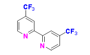 4,4'-bis(trifluoromethyl)-2,2'-bipyridine, CAS #142946-79-0, C12H6F6N2, MW 292.18, 98%