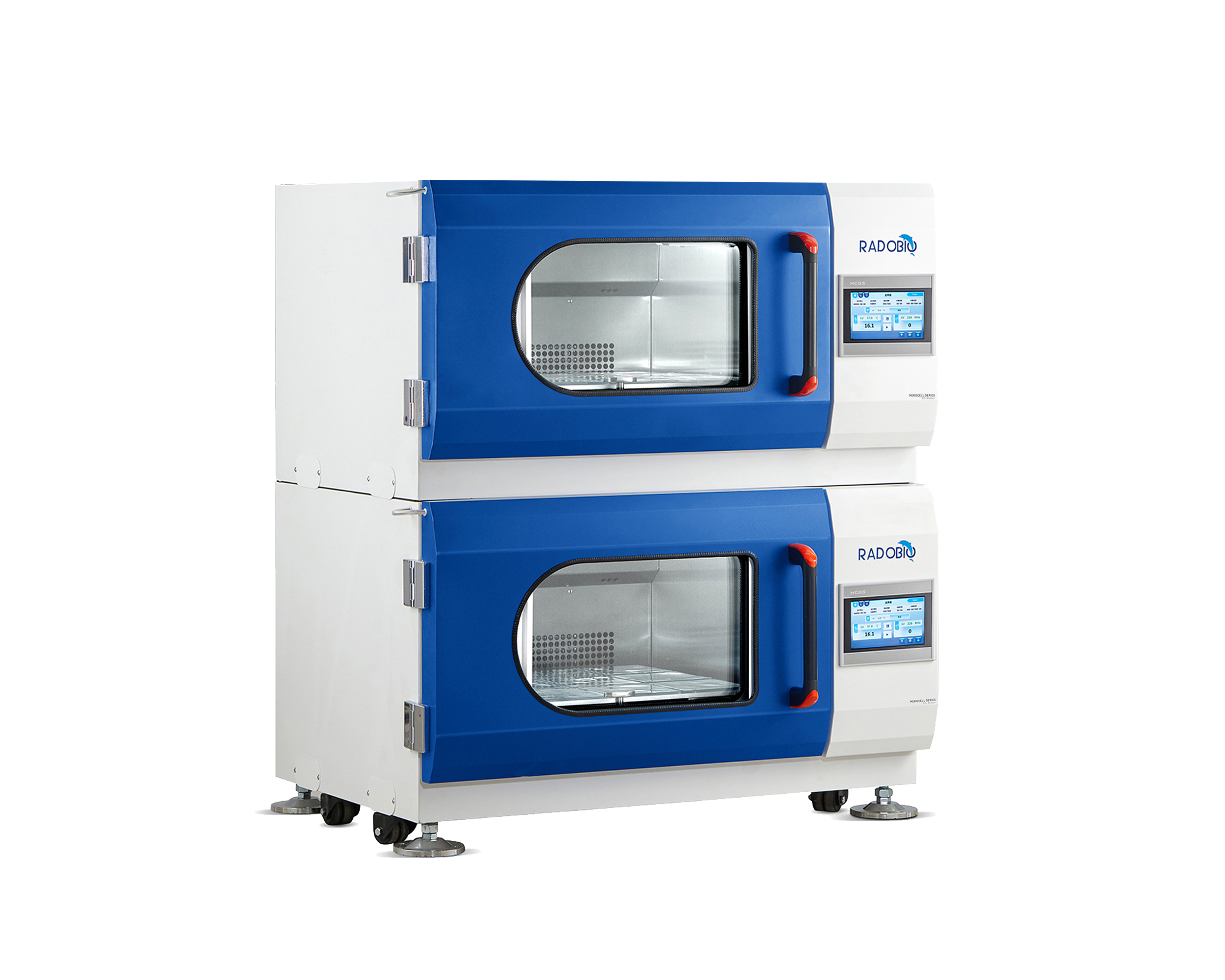 Radobio High Speed Dual Stacked CO2 Incubator Shaker with humidity Control, 160L