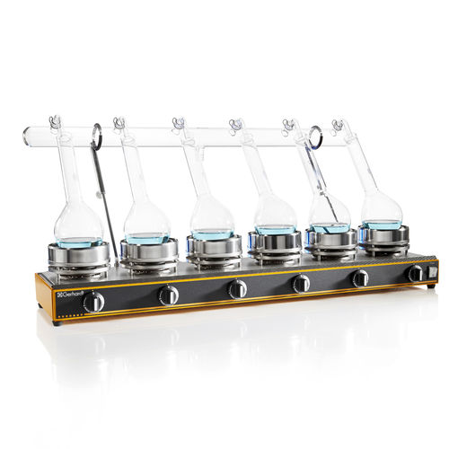 Digestion apparatus, 6-place, 500ml flasks, 400 VAC 3P+N, 50-60Hz