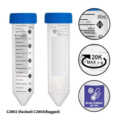 ProSeries™ 50mL, Hi-Viz™ Graduations, FreezeTech™ Temperature Indicator, Sterile, 20 Resealable Bags of 25