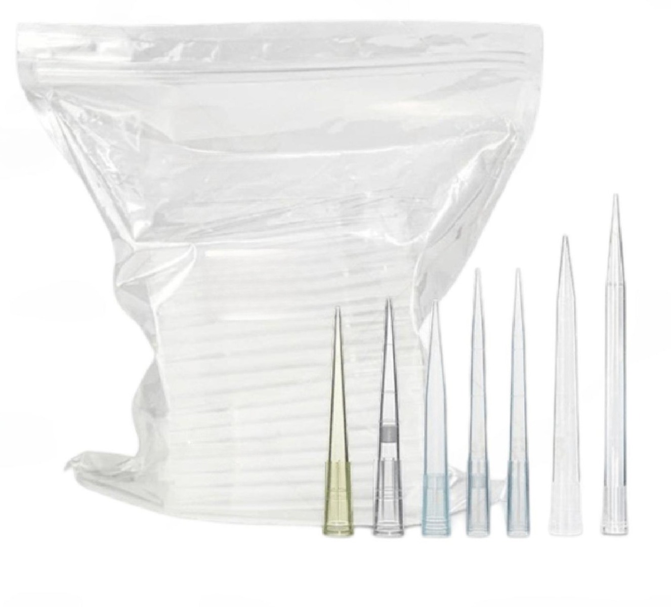 300uL Pipette Tip. Non-filter. Clear. Bulk. Non-Sterile 1000 pieces/bag.